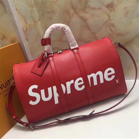 supreme x louis vuitton duffle bag replica|louis vuitton supreme foulard.